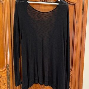 Women’s DYI, twist back long sleeve light sweater, size L, athleisure top